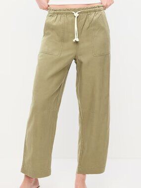 Old Navy High-Waisted Utility Ankle Pants Green L Tall
